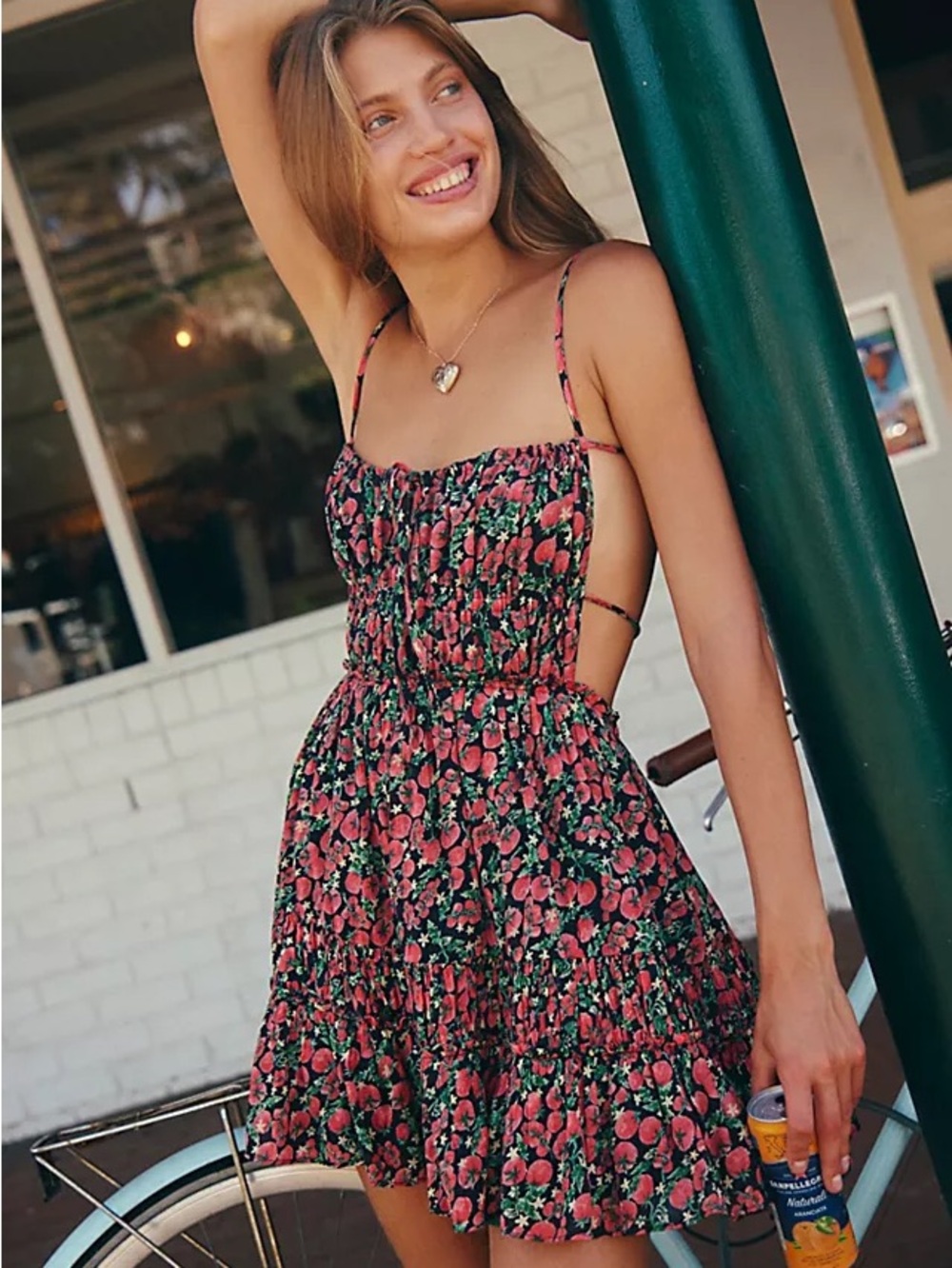 Free People Taking Sides Tomato Dress